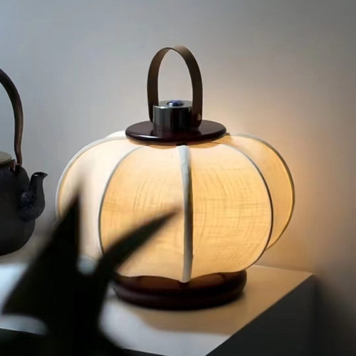 2024年新款台灯民宿客厅茶室布艺灯中式设计师款高级感卧室床头灯