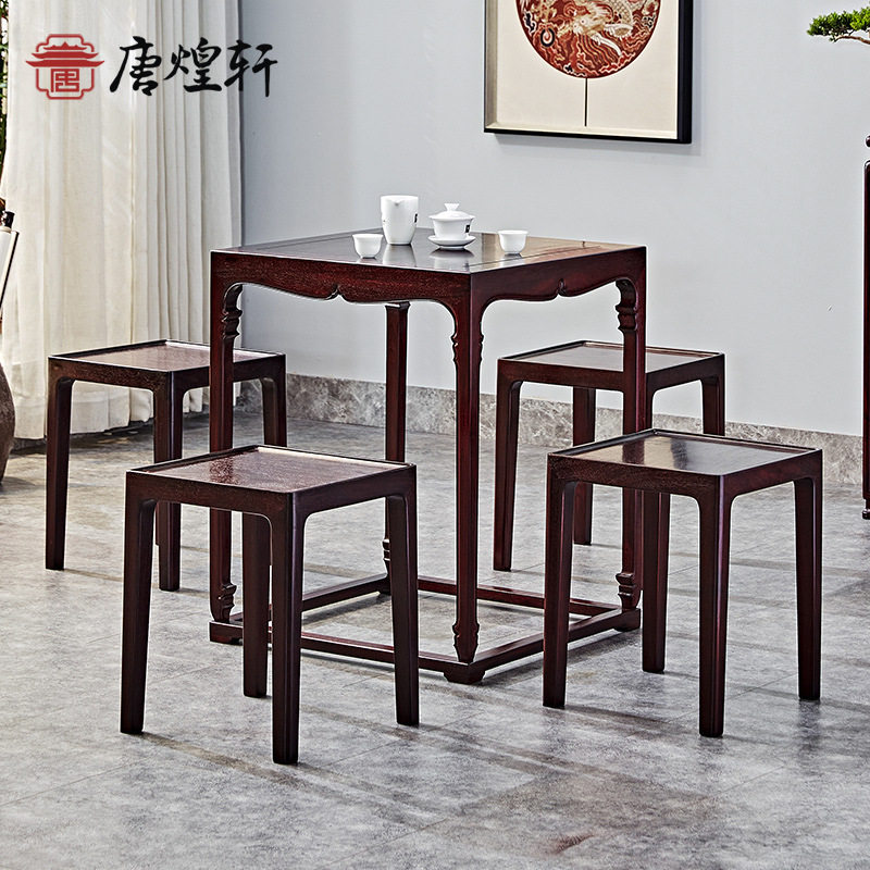 特价血檀实木餐桌小四方桌八仙桌中式家用正方形棋牌桌饭桌茶几