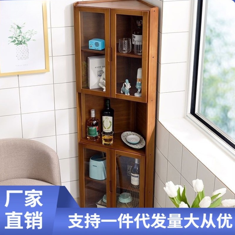 转角餐边柜酒柜储物柜厨房碗柜茶水柜餐厅备餐柜现代简约客厅靠墙图片