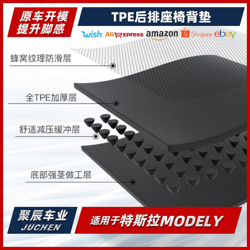 适用ModelYTPE后排靠背垫