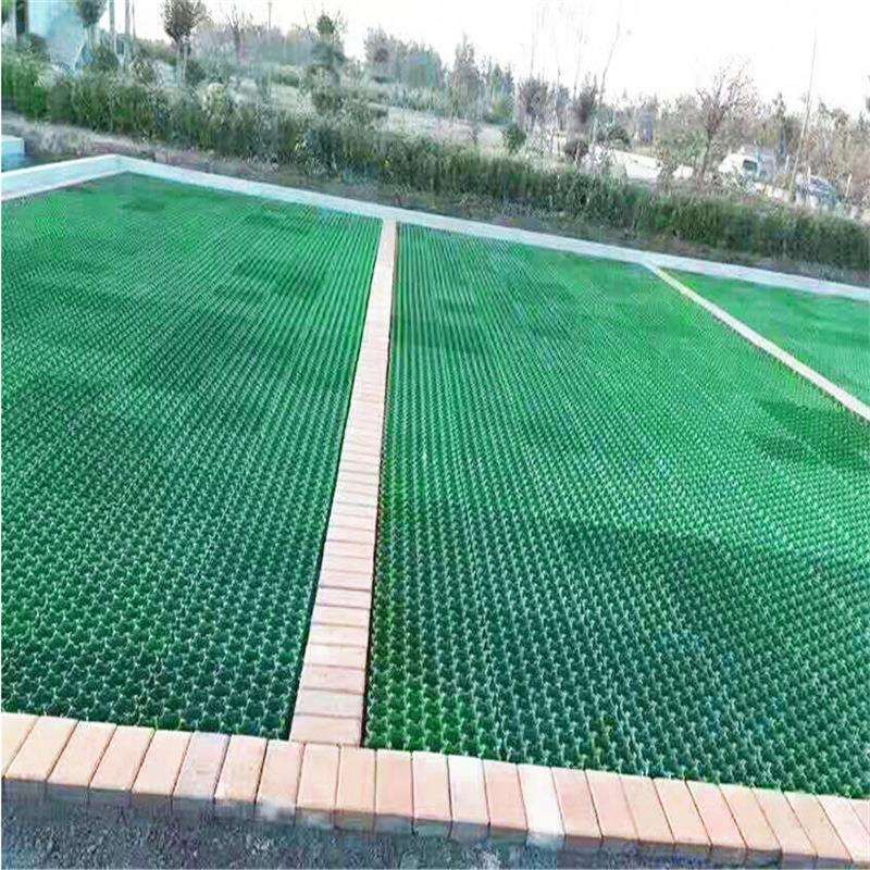 会展中心住宅区道路旁边绿化植草格塑料HDPE草坪格停车场园林绿化