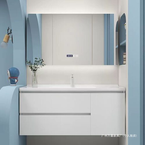 一体陶瓷盆浴室柜洗漱面盆