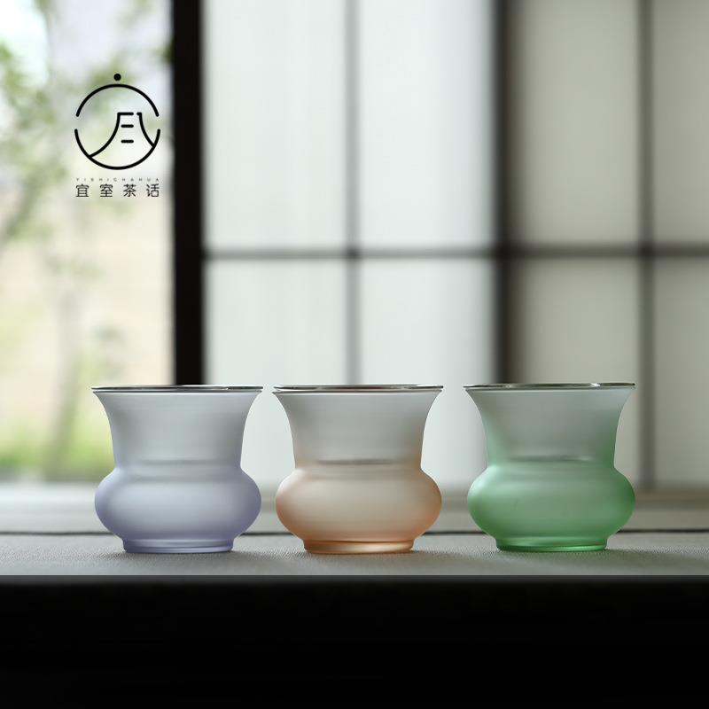 宜室茶话玻璃建水茶洗水盂壶承干泡台带盖琉璃茶渣缸茶桌倒水茶台