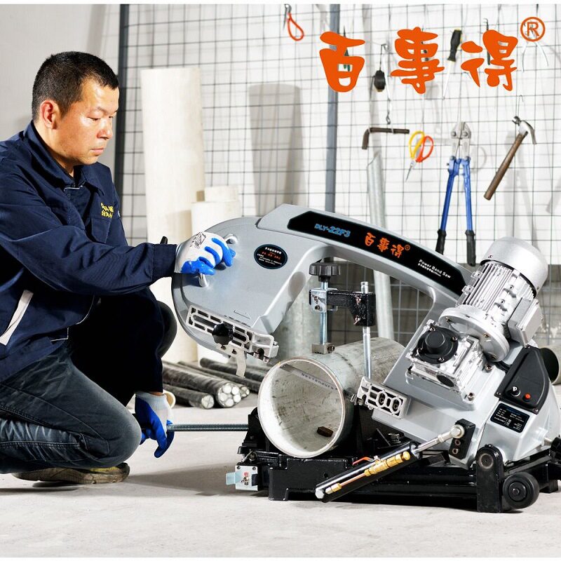 百事得220F1多功能金属带锯机锯床台锯电动工具切割机高效切割