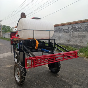 小型自走式四轮打药机柴油打药车 轮距可调小麦喷药机