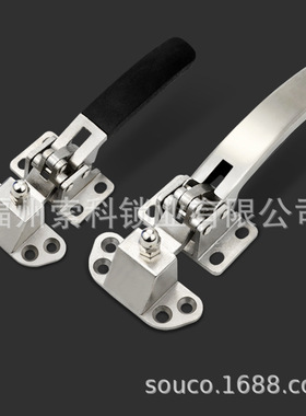 BS706/7/8不锈钢把手 海鲜蒸柜平门联动式门扣可调节蒸饭柜凸门锁