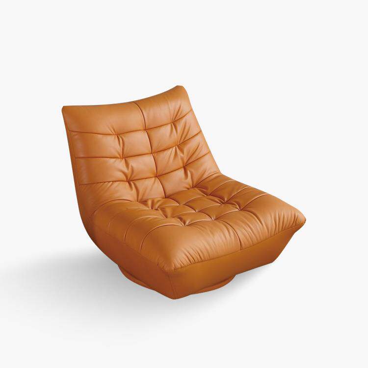 毛毛虫沙发椅北欧设计懒人卧室皮艺榻榻米小户型轻奢儿童单人转椅