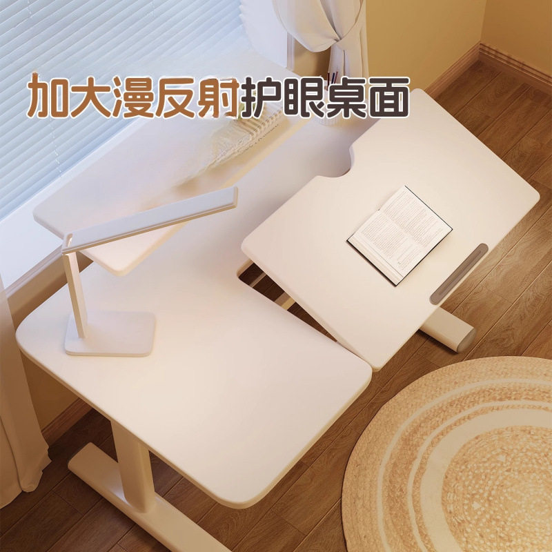 实木儿童学习桌可升降写字桌椅学生家用小户型简易书桌可调节桌子