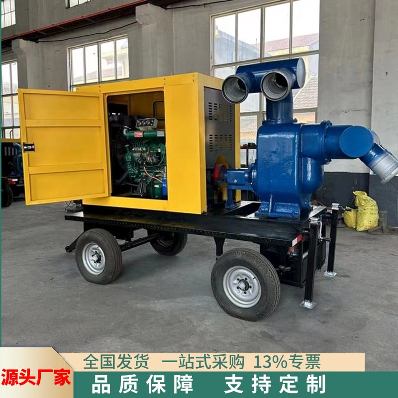 山东生产柴油移动抽水泵  1000m3大口径防汛泵车  柴油移动泵车