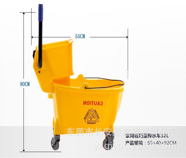 厂家直批AF08080大号单桶榨水车手压式挤水机32L拖把榨水机