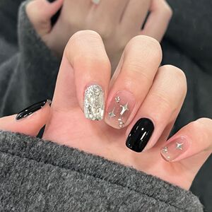 小短甲西太后轻奢美甲穿戴甲纯欲款假指甲果冻胶美甲贴片成品