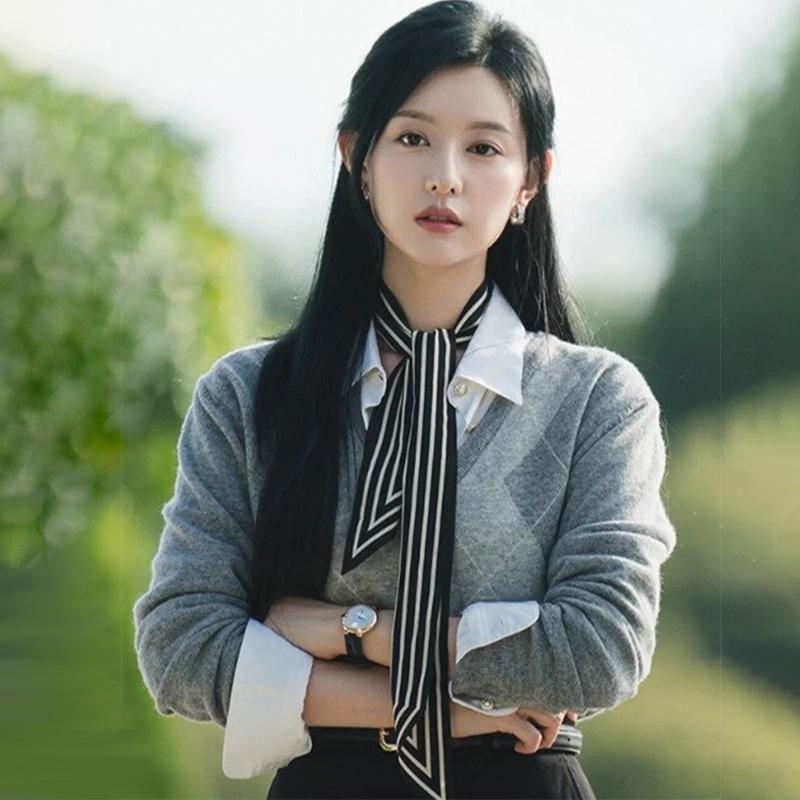 金智媛同款毛衣针织衫V领