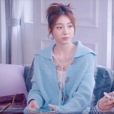 亲爱的仇敌同款钟倾城毛针织开衫