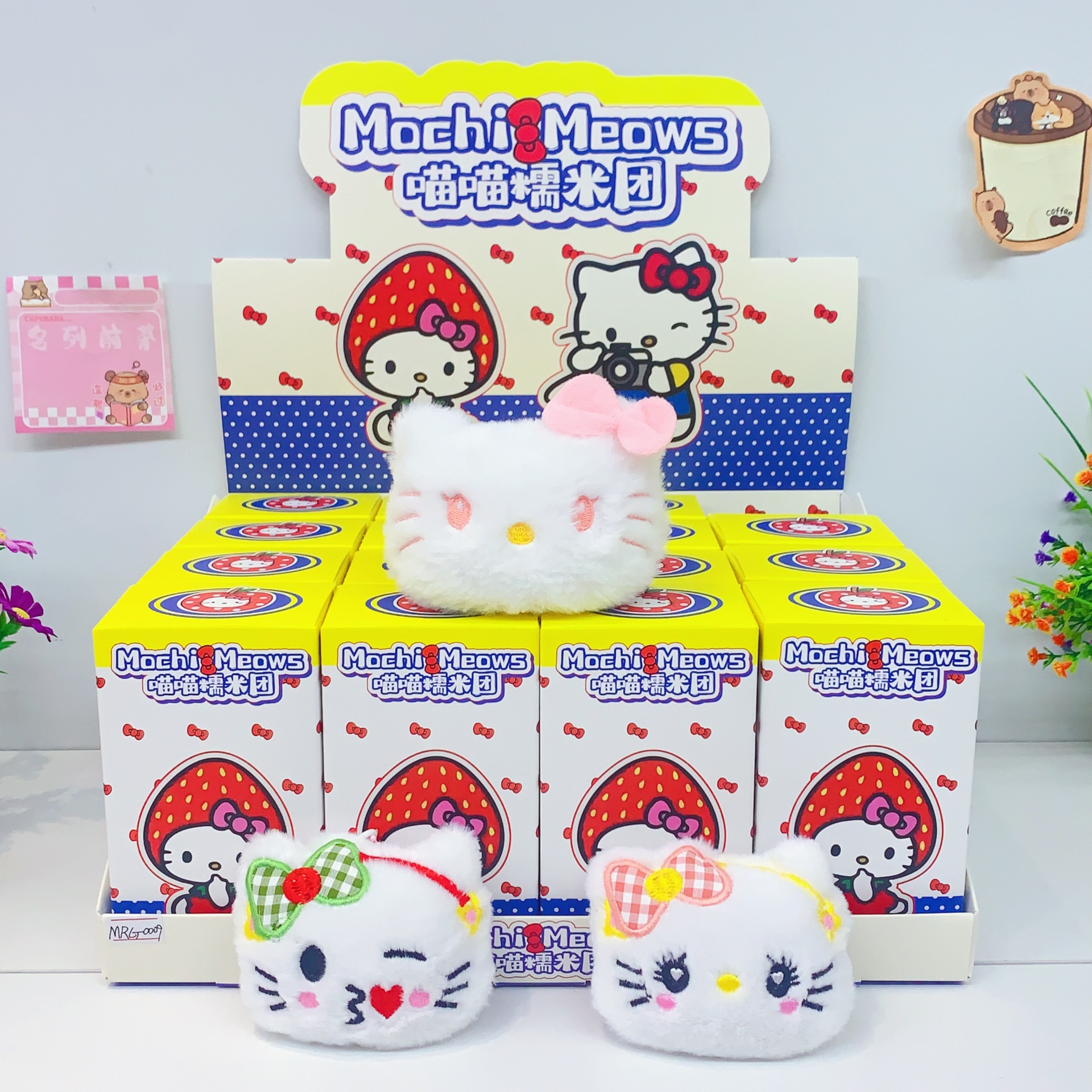 新款创意喵喵糯米团盲盒公仔挂件带钥匙扣高颜值猫咪造型包包挂件