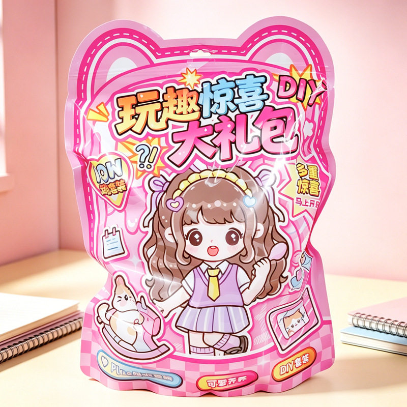 小麦青春超大豪华惊喜袋文具盲袋卡通创意学生礼物幸运玩趣大礼包