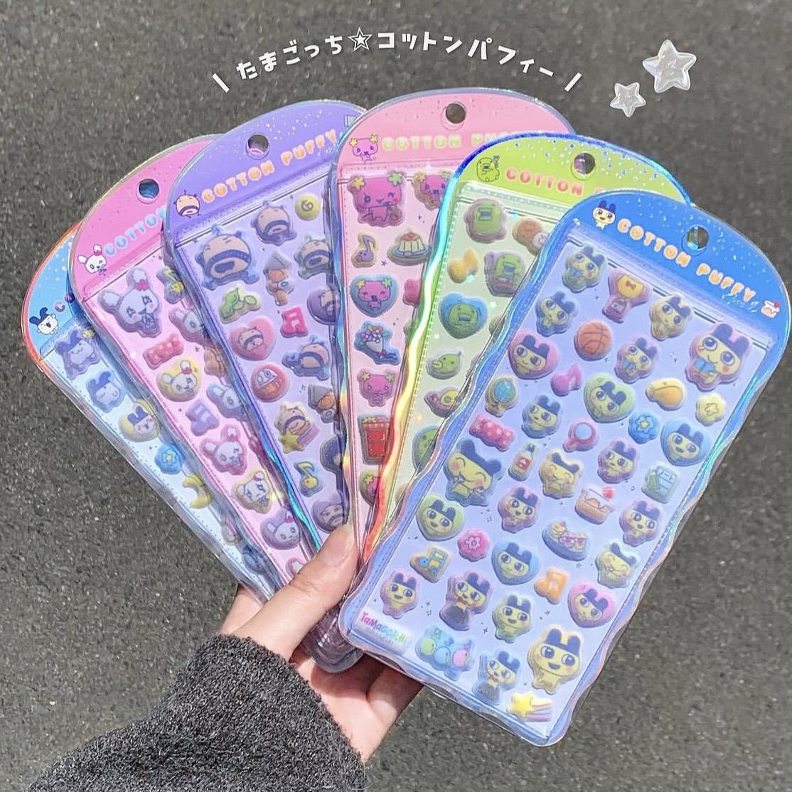 拓麻歌子植绒立体贴纸可爱麻美吉咪咪奇美眉吉装饰素材贴纸
