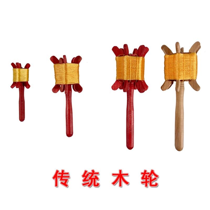 潍坊风筝线轮 传统手工木轮风筝轮 传统风筝放线轮 实木六角轮