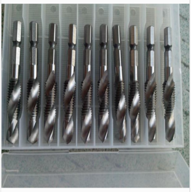 高速钢6542全磨制复合丝攻快换钻攻一体丝锥M3/M4/M5/M6/M8/M10