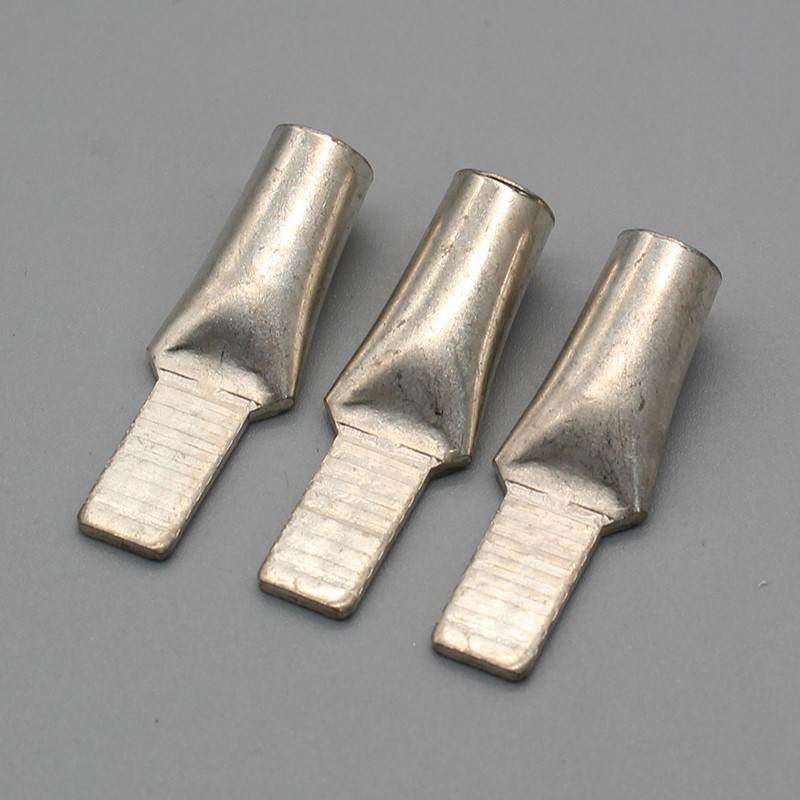 C45冷压接线端子铜鼻子鸭嘴型压插片铜线耳空开线压线鼻50平10只