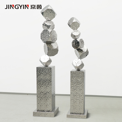 不锈钢金属装饰品售楼处装置艺术雕塑酒店走道大型落地抽象摆件