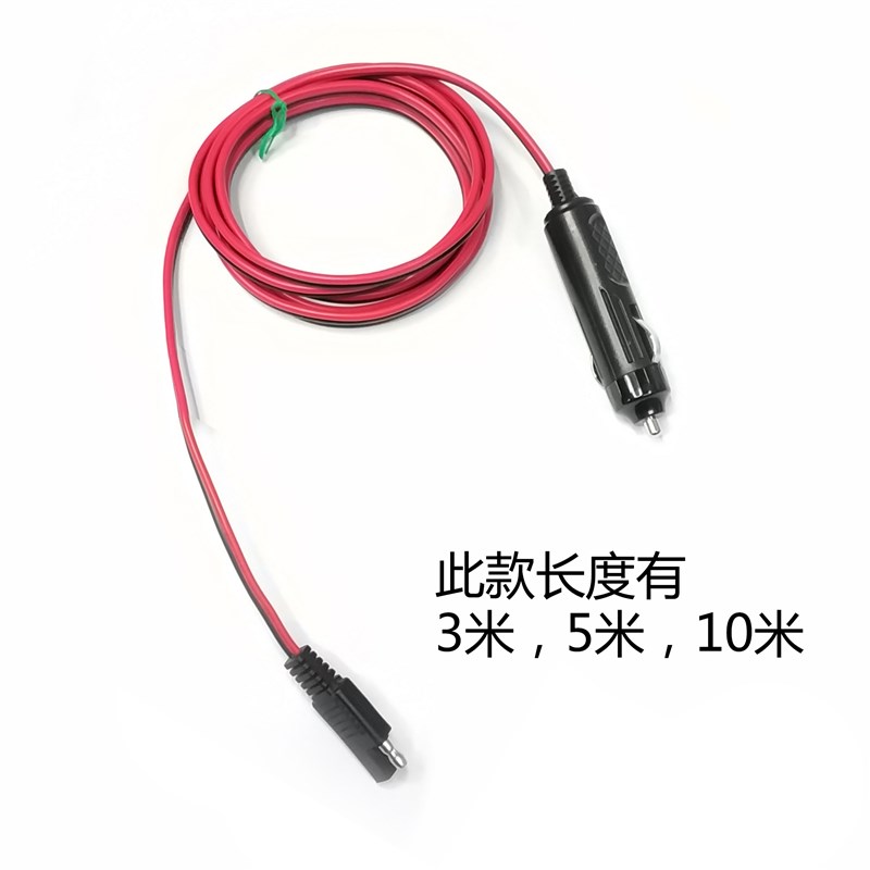 车载充气泵电源线12V便携式小轿车汽车用打气泵电动轮胎加打气筒