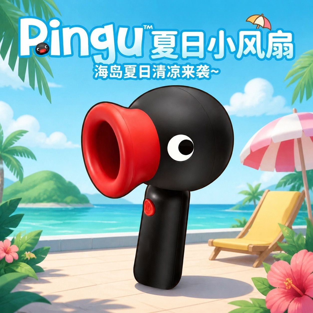 企鹅Pingu风扇萌趣便携USB迷你风扇清凉一夏动漫风扇二次元超萌