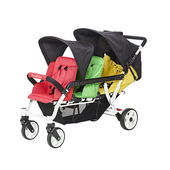 Familidoo法米多折叠四轮推车儿童车可坐可躺户外三胞胎遛娃神器