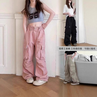 春夏季 2025兒童寬松傘兵長(zhǎng)褲 女童直筒工裝 洋氣男童休閑褲 子 褲 童裝
