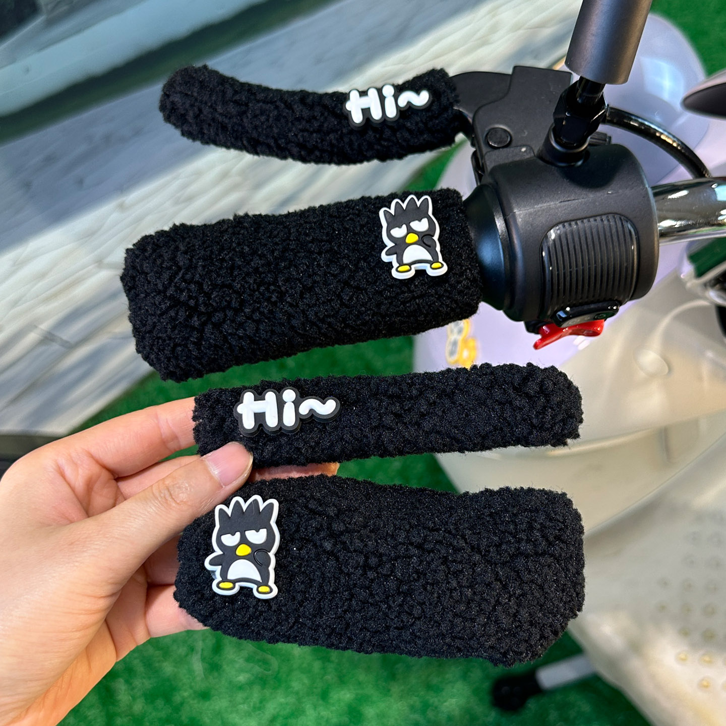 骑车加厚毛绒保暖手把柄秋冬季