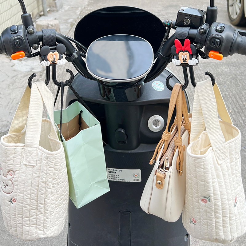 通电动车挂钩前置推车挂包挂物