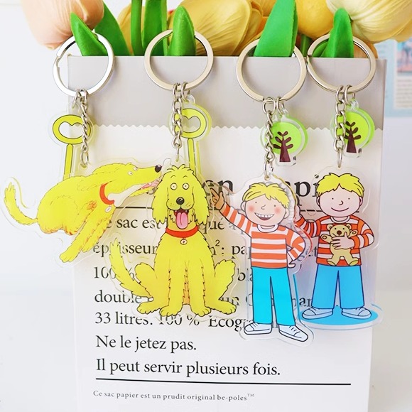 牛津阅读树钥匙扣kipper亚克力小挂件儿童奖励幼儿园绘本卡通挂链
