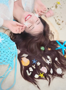 海星贝壳女生头发装饰拍照道具