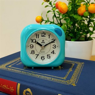 富达钟表床头小闹钟 静音夜光简约小闹钟 客厅闹钟卧室创意小闹钟
