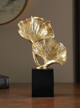 新中式摆件银杏树叶摆设软装饰品家居客厅玄关酒柜现代轻奢高档