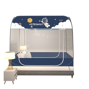 190夏季 1.9防尘顶蒙古包纹账1米2床150 防蚊 蚊帐1.4 三开门免安装