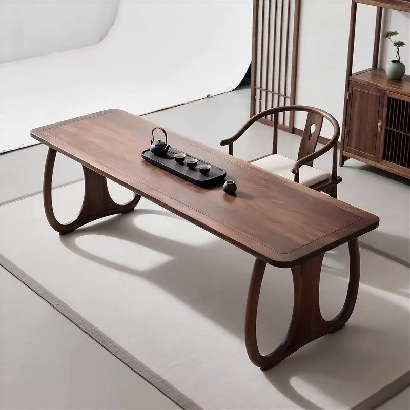 新中式北美黑胡桃木茶桌新款高端简约家用客厅办公实木茶桌家具,住宅家具,家用茶台/茶桌,淘宝优惠券,粉丝福利购,淘宝优惠卷