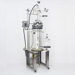 夹层玻璃反应釜100l 供应开盖式 100l夹层玻璃反应釜厂家供应