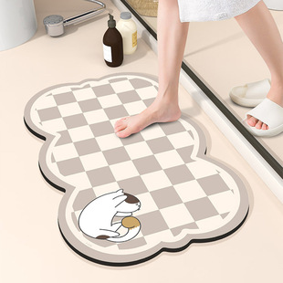 新款 卡通硅藻泥地垫浴室地垫吸水耐脏卫生间门垫防滑脚垫脚踏垫
