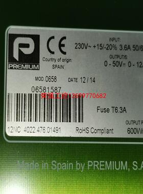 【荣强工控】PREMIUM MOD:0658 Used 12NC ASM
