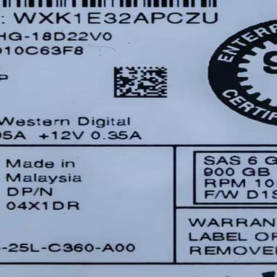 DELL 900GB  SAS 6GBI  2.5寸 10K