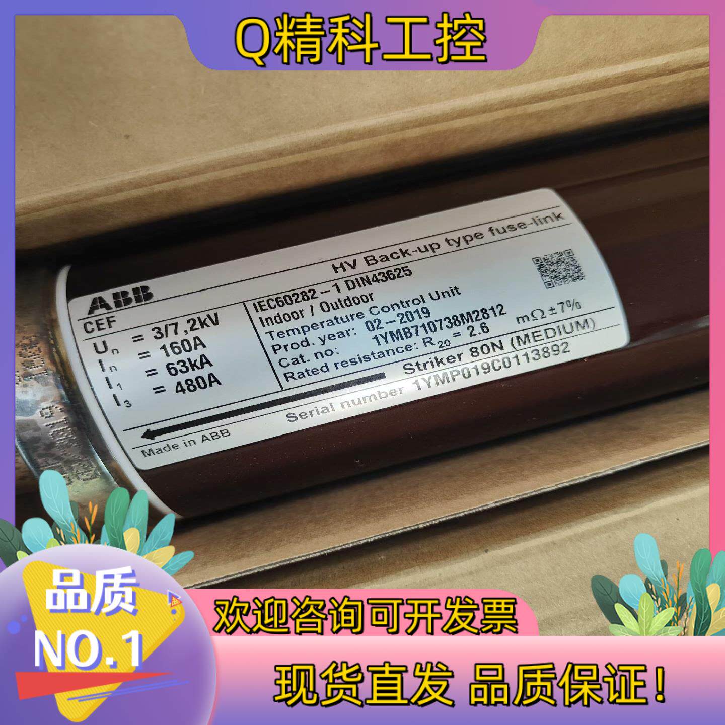 ABB CEF高压熔断器 160A   售现货