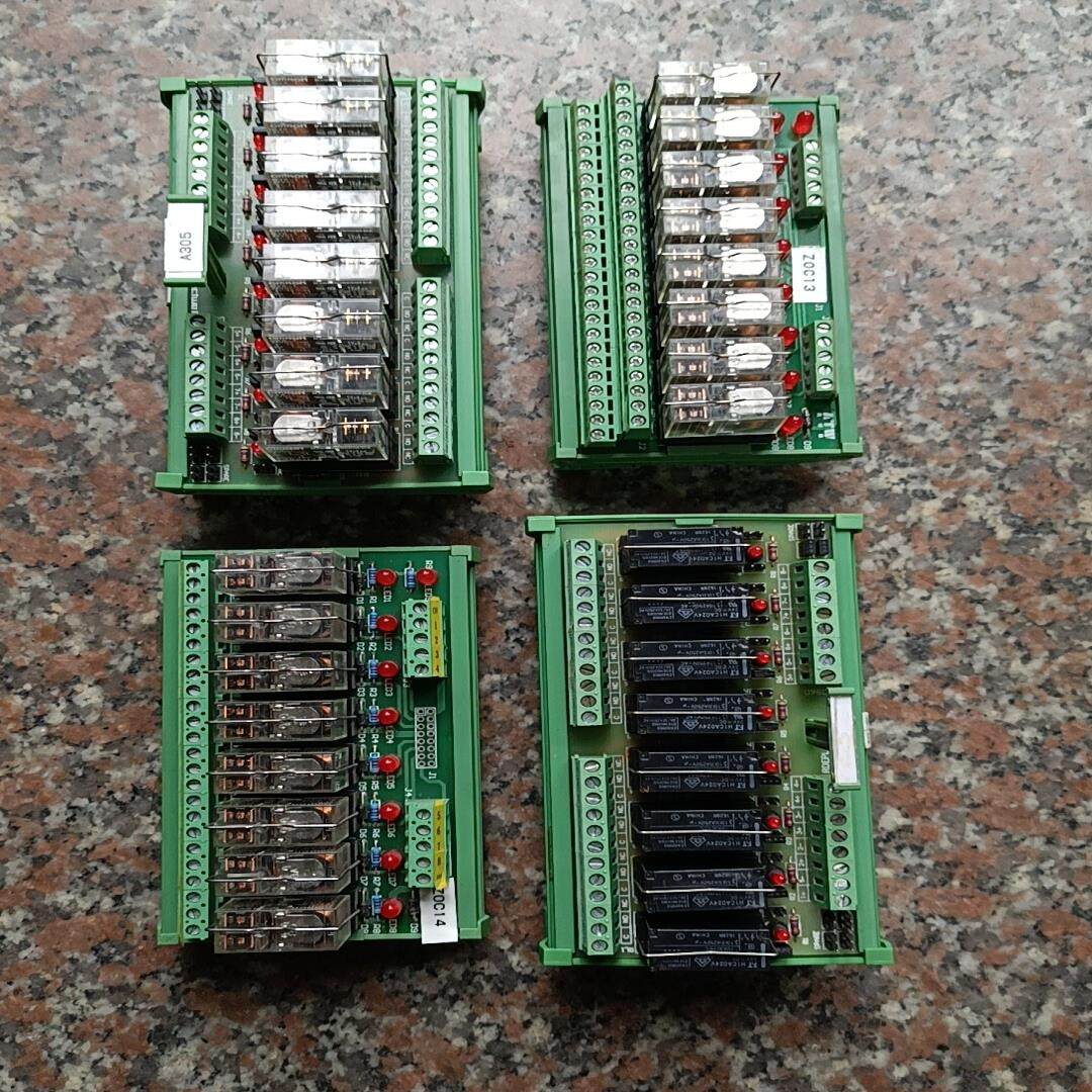 欧姆龙8路继电器模组：输入24ⅤDC。二手拆机，成色如图，功