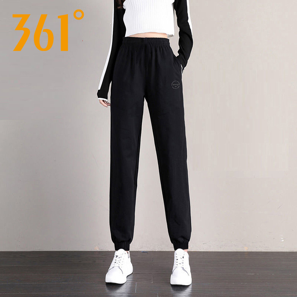361度运动裤女裤2026春秋季新款宽松束脚针织长裤女士休闲卫裤子