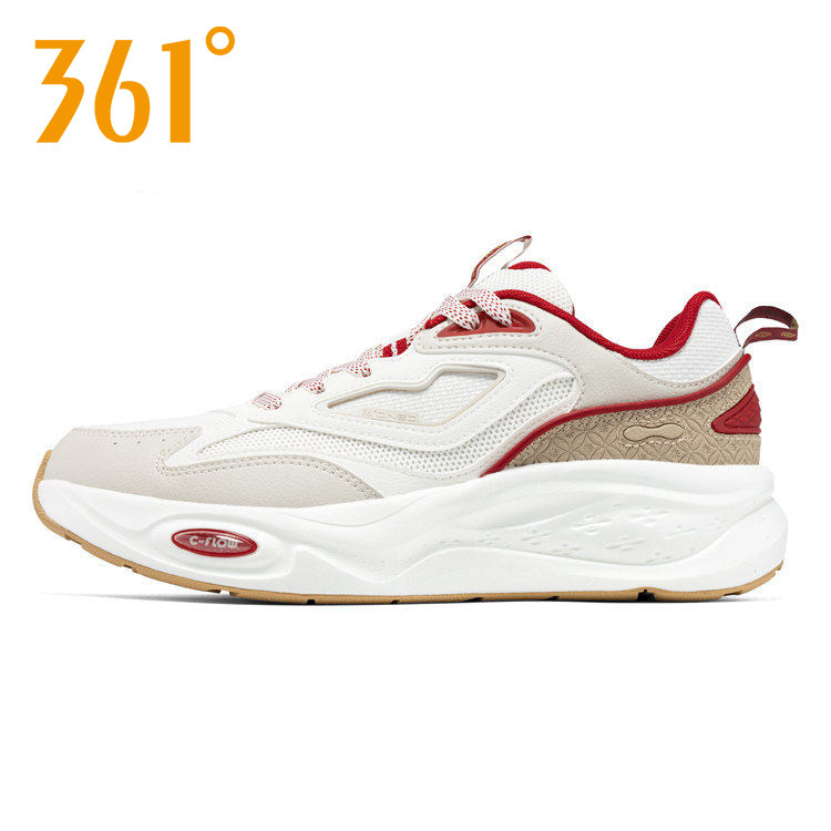 361度休闲鞋男鞋2026春季新款网面轻便百搭厚底增高通勤运动鞋男