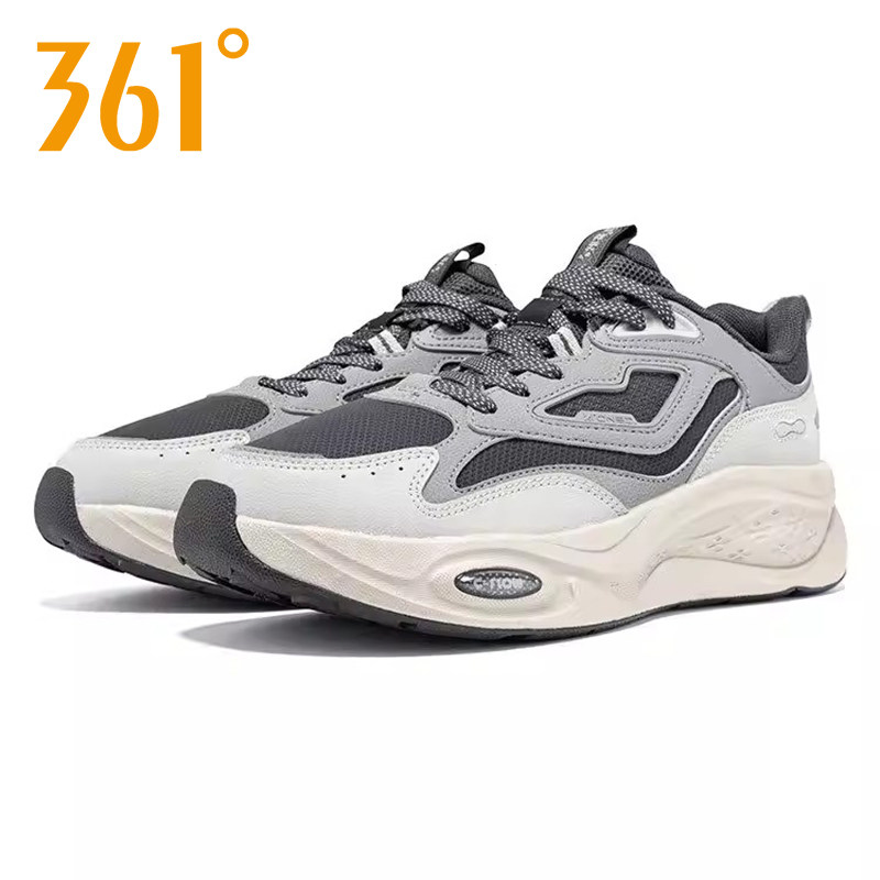 361度男鞋休闲鞋2026年春季新款减震防滑运动鞋男士厚底增高鞋子