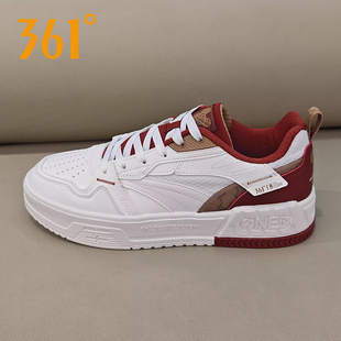暴力熊丨361度运动板鞋男2025秋季新款轻便防滑休闲小白鞋男6620
