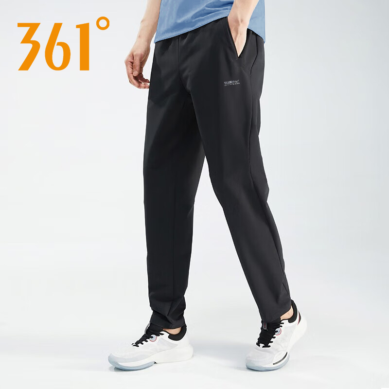 361度运动裤男款2025夏季薄款透气梭织直筒裤子速干休闲长裤男