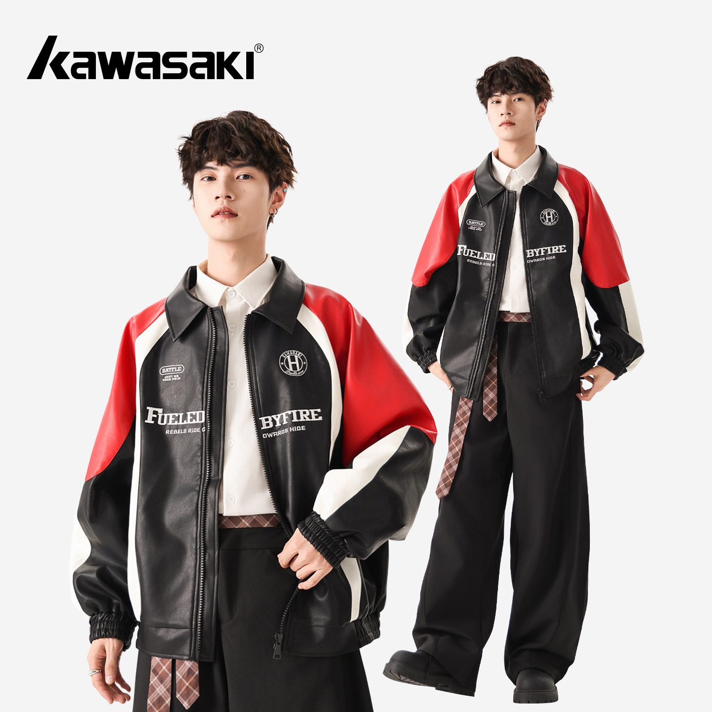 Kawasaki川崎机车防风夹克外套