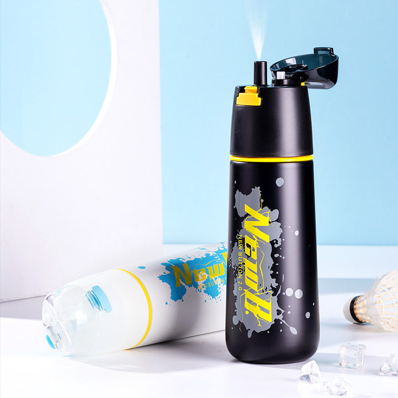 316不锈钢喷雾降温水杯 夏季保冷 喷雾水壶