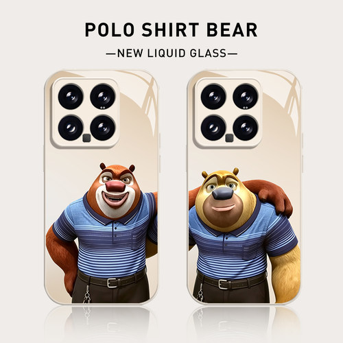 Polo衫熊手机壳适用小米红米